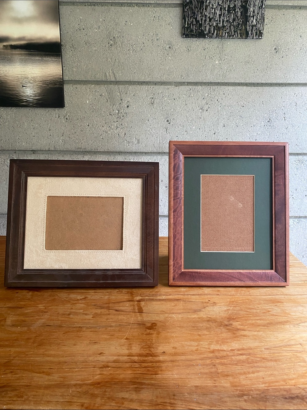 2 x wood frames